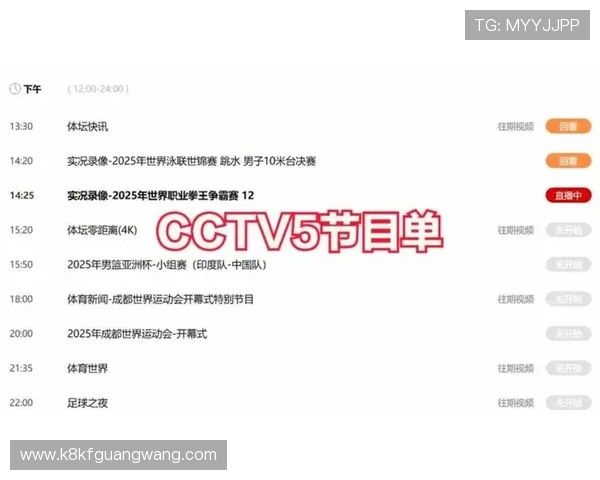 K8体育官方平台最新赛事资讯与全面赛事直播指南